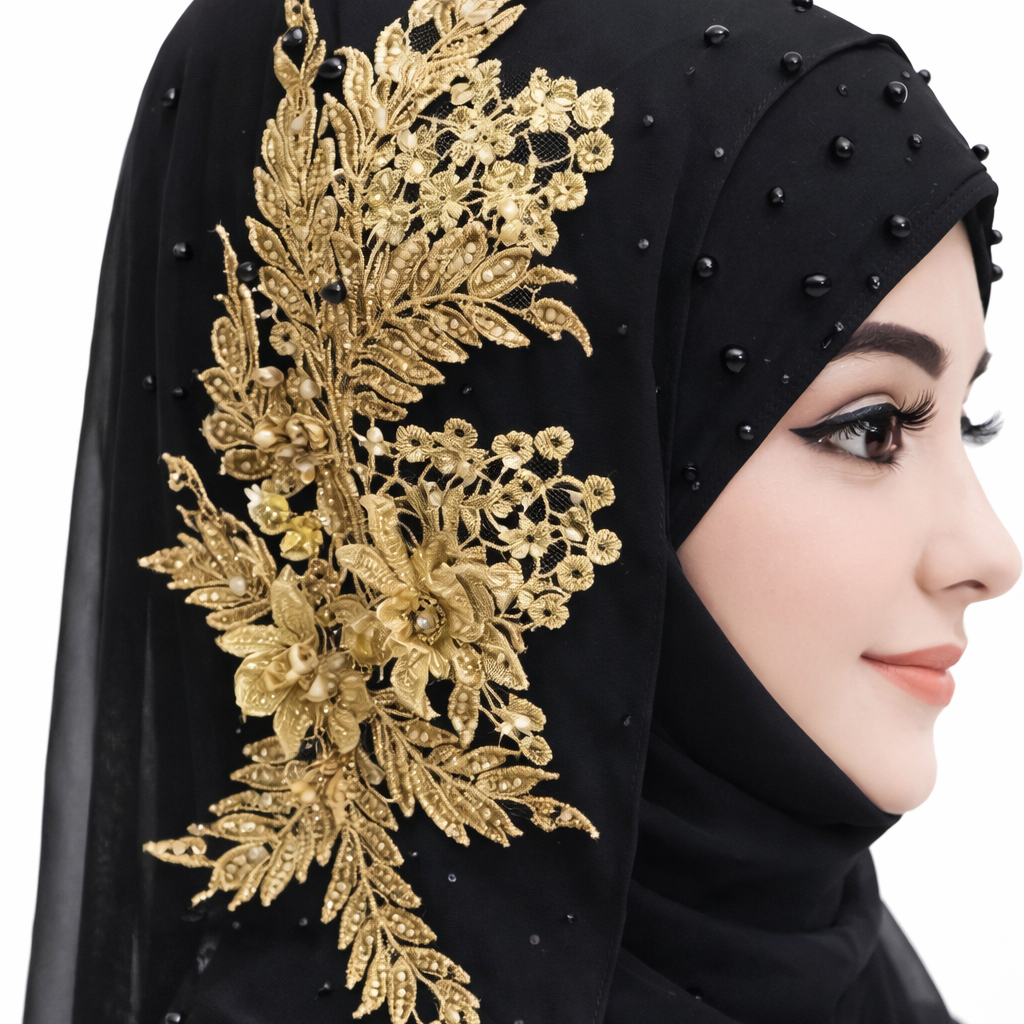 Ladies Fancy Party Wear Bridal Hijab-Elegant & Stylish Scarf Collection