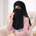 Ready-to-Wear Crown Hijab with Niqab & Cap for Women and Girls – Stylish, Comfortable & Easy Wear