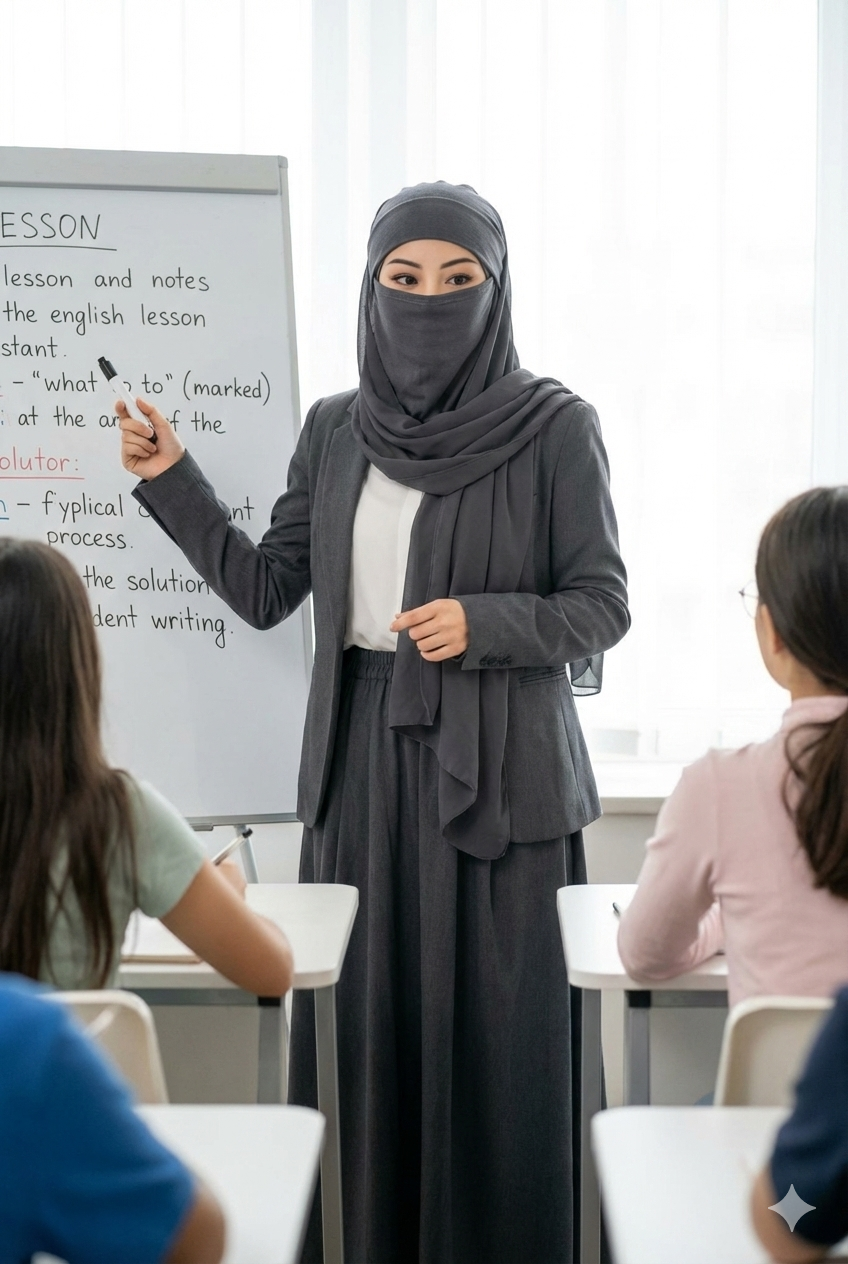 Premium Grey Ninja Niqab Hijab Cap Full Cover Ninja Niqab Cap