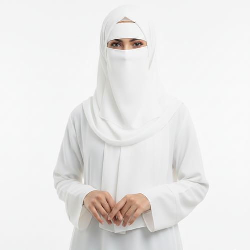 Forehead Niqab Patti Stole with Cap – Stylish & Comfortable Hijab Accessory for Women & Girls