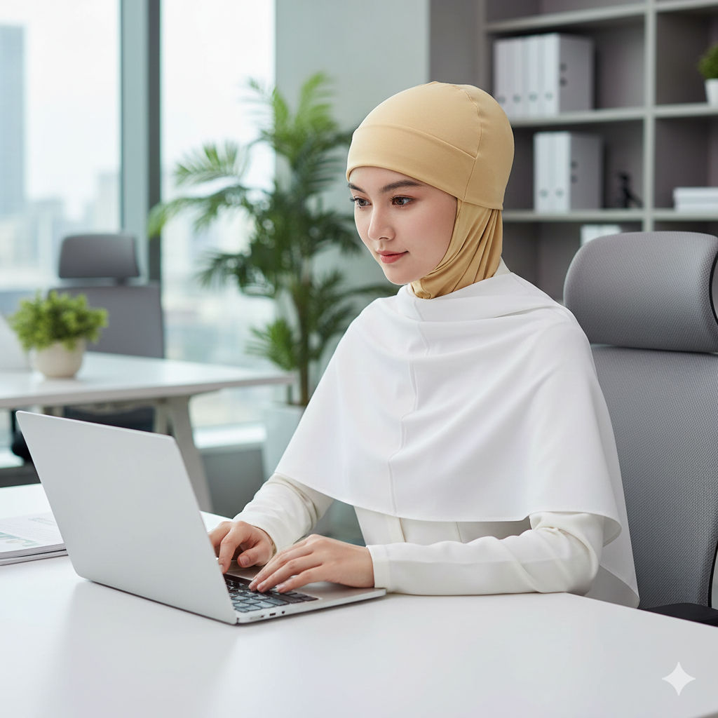 Classis Maroon Ninja Niqab Inner Cap full coverage and a secure fit (maroon color)