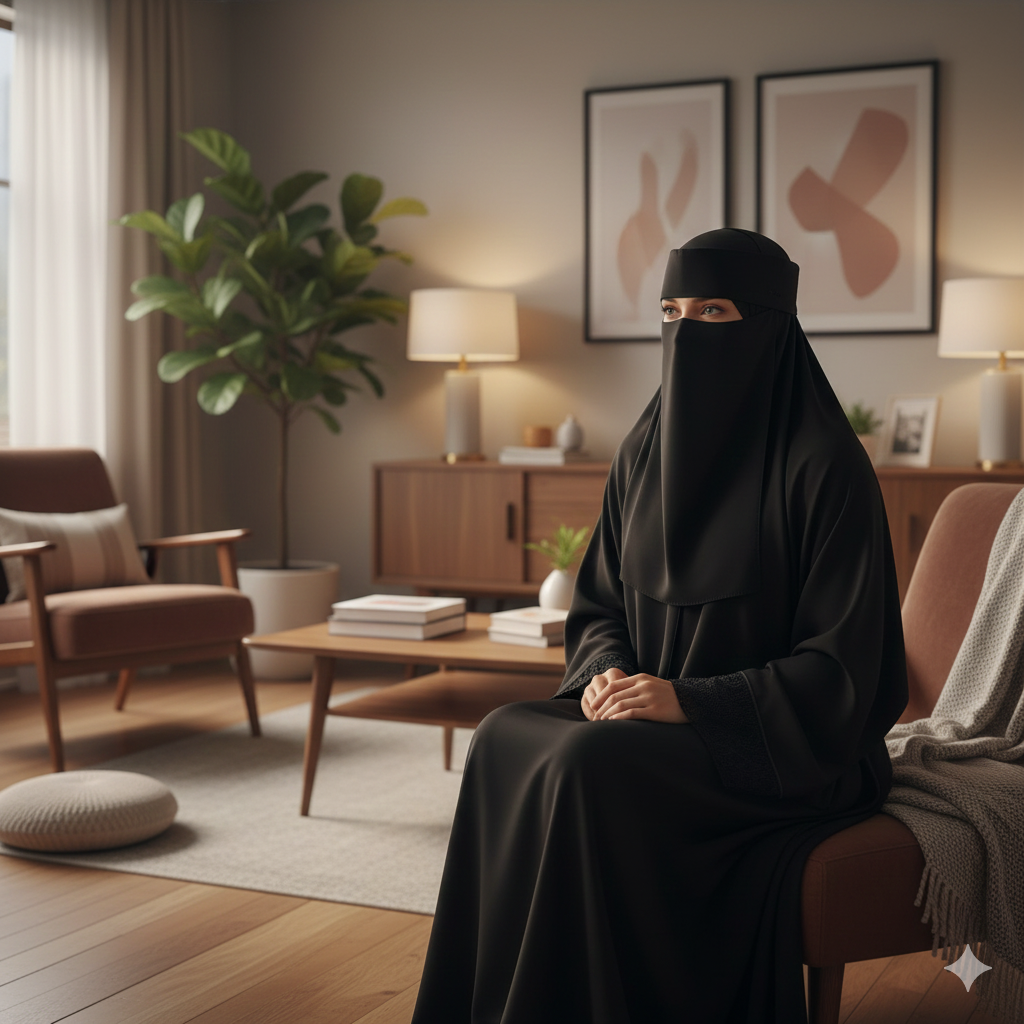 ✨ Premium Black Saudi Tie-Back Niqab Patti – Elegant & Comfortable ✨