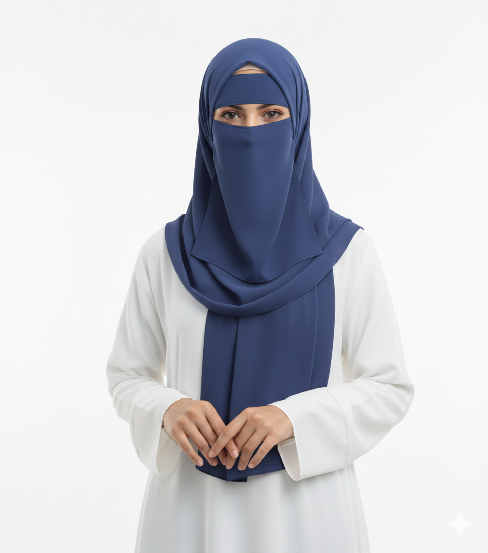 Forehead Niqab Patti Stole with Cap – Stylish & Comfortable Hijab Accessory for Women & Girls