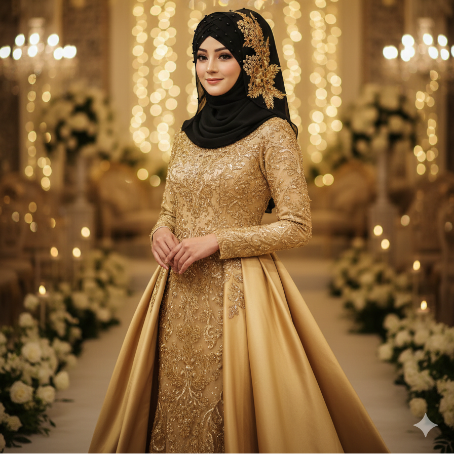 Ladies Fancy Party Wear Bridal Hijab-Elegant & Stylish Scarf Collection
