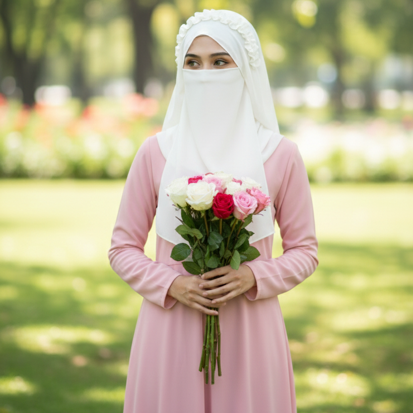 Ready-to-Wear Crown Hijab with Niqab & Cap for Women and Girls – Stylish, Comfortable & Easy Wear