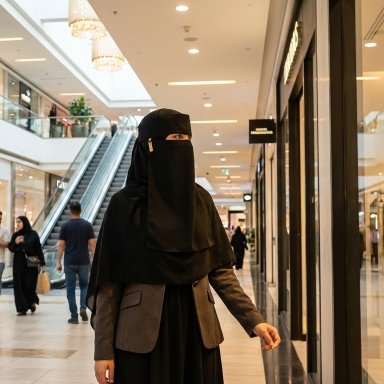 ✨ Premium Black Saudi Tie-Back Niqab Patti – Elegant & Comfortable ✨