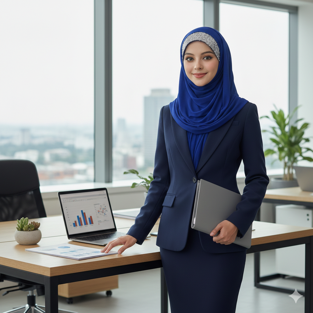 Instant Chiffon Hijab with Attached Under Cap – Party & Event Ready Modest Wear