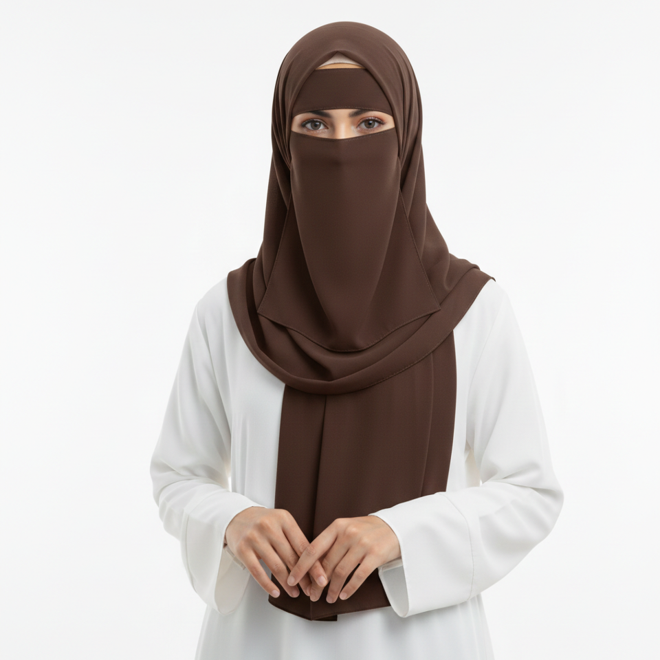 Forehead Niqab Patti Stole with Cap – Stylish & Comfortable Hijab Accessory for Women & Girls