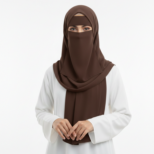 Forehead Niqab Patti Stole with Cap – Stylish & Comfortable Hijab Accessory for Women & Girls