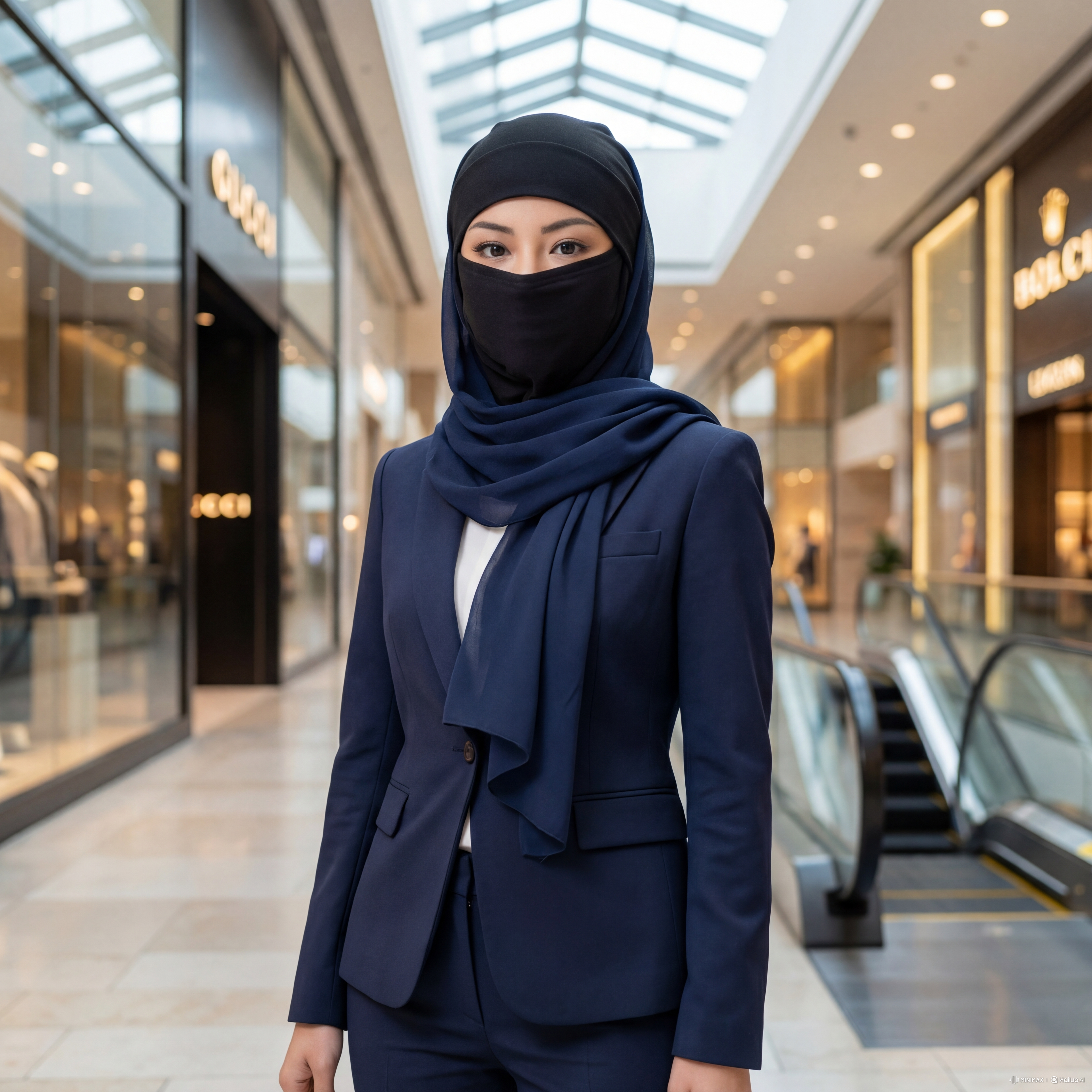 Premium Black Ninja Niqab Hijab Cap Full Head Cover Ninja Niqab Cap