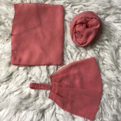 Chiffon 3in1 Set | Hijab + Dori Niqab + Cap – Luxury Top Quality for Girls & Women
