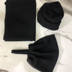 Chiffon 3in1 Set | Hijab + Dori Niqab + Cap – Luxury Top Quality for Girls & Women