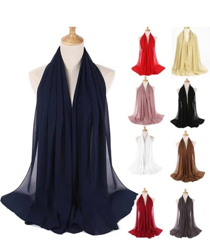 Chiffon Hijab Scarf for Girls, Soft & Breathable Everyday Luxury for Modest Queens 👑