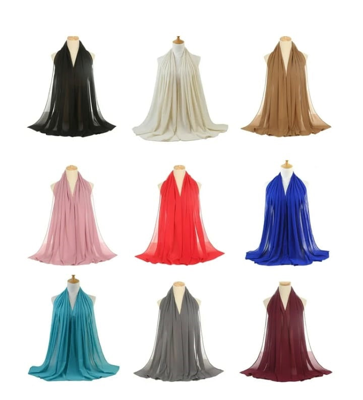 Chiffon Hijab Scarf for Girls, Soft & Breathable Everyday Luxury for Modest Queens 👑