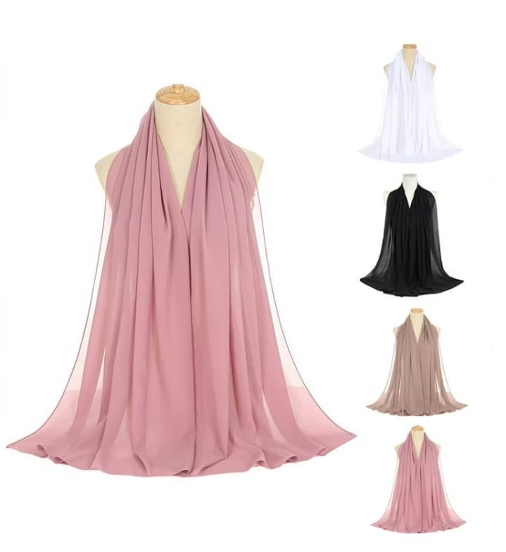 Chiffon Hijab Scarf for Girls, Soft & Breathable Everyday Luxury for Modest Queens 👑