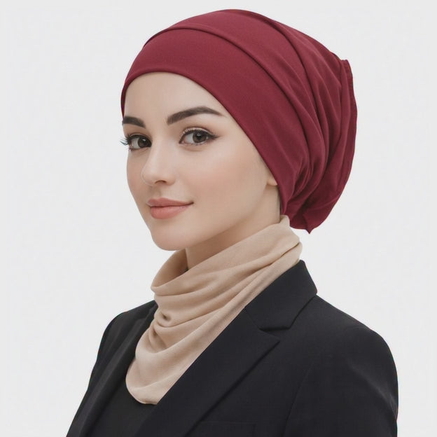 Plain Tube Inner Hijab Caps for Girls & Women, Soft, Comfortable & Breathable (Pack of 9)