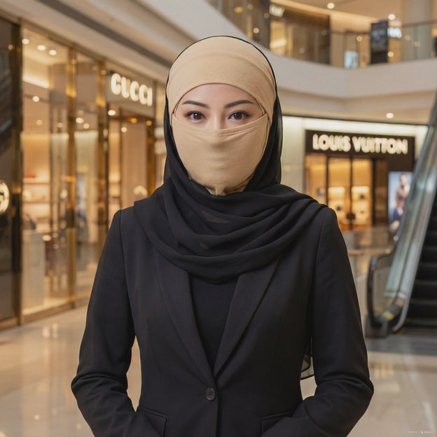 Premium Skin Ninja Niqab Hijab Cap Full Head Cover Ninja Niqab Cap