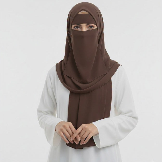 Forehead Niqab Patti Stole with Cap – Stylish & Comfortable Hijab Accessory for Women & Girls