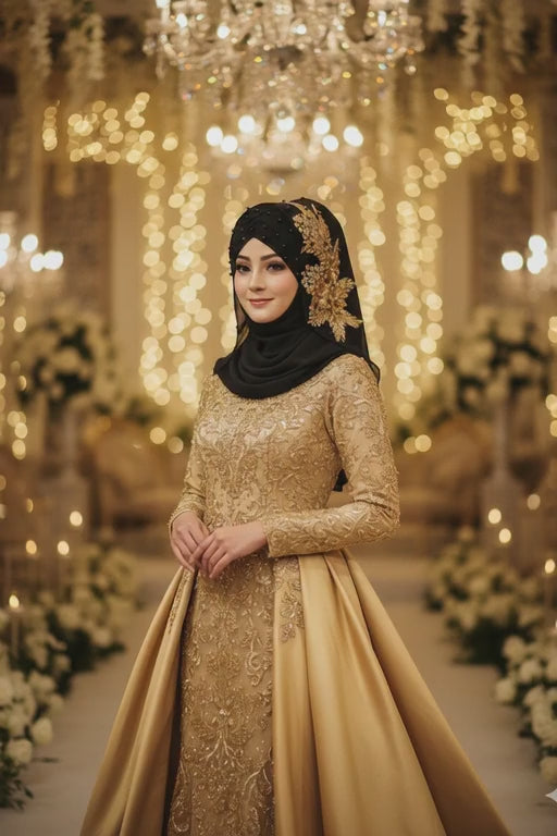 Ladies Fancy Party Wear Bridal Hijab-Elegant & Stylish Scarf Collection