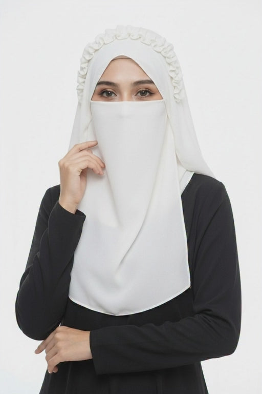 Ready-to-Wear Crown Hijab with Niqab & Cap for Women and Girls – Stylish, Comfortable & Easy Wear