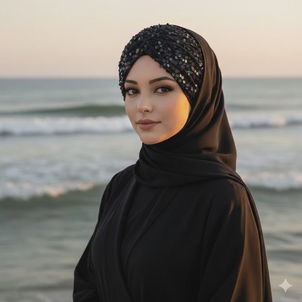 Shining Star Fancy Ready to Wear Hijab – Luxury Fashion | Perfect for Wedding & Party Wear