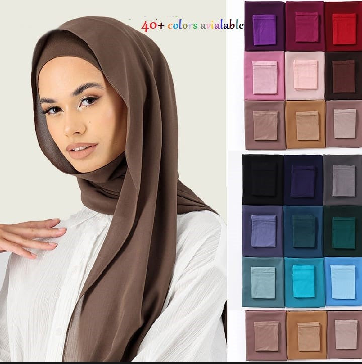 Chiffon Hijab Scarf for Girls, Soft & Breathable Everyday Luxury for Modest Queens 👑