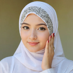 Instant Chiffon Hijab with Attached Under Cap – Party & Event Ready Modest Wear