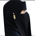 ✨ Premium Black Saudi Tie-Back Niqab Patti – Elegant & Comfortable ✨